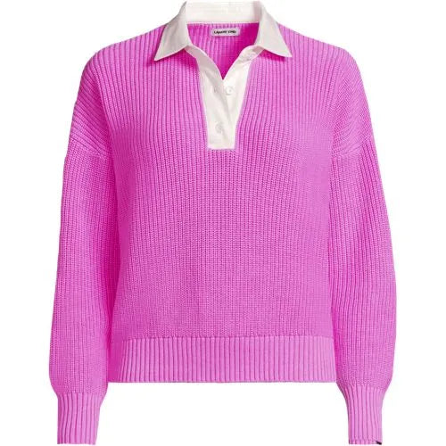 Women's Drifter Rugby with Woven Collar Sweater