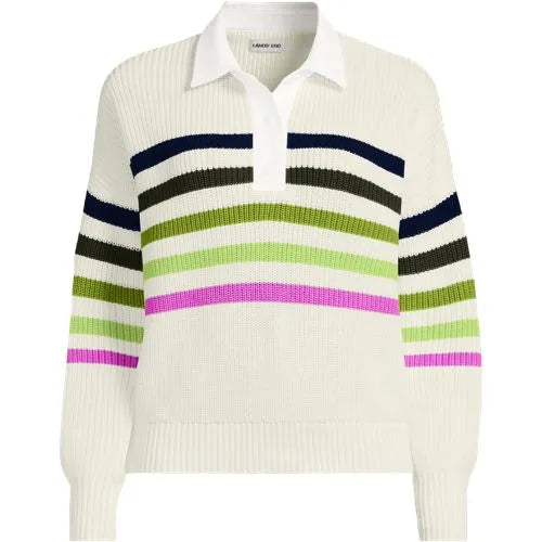 Women's Drifter Rugby with Woven Collar Sweater