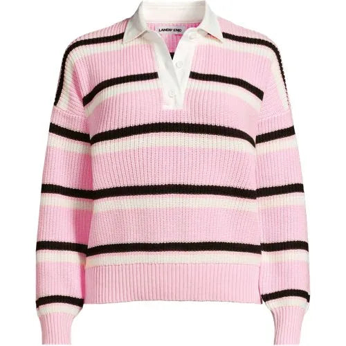 Women's Drifter Rugby with Woven Collar Sweater