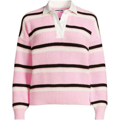 Women's Drifter Rugby with Woven Collar Sweater