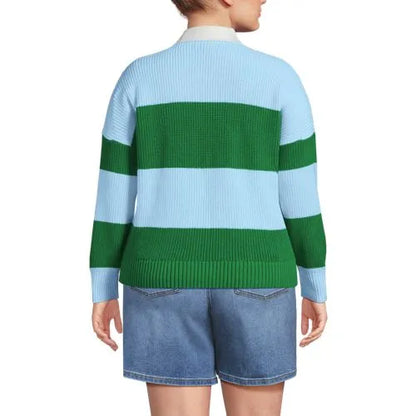 Women's Drifter Rugby with Woven Collar Sweater