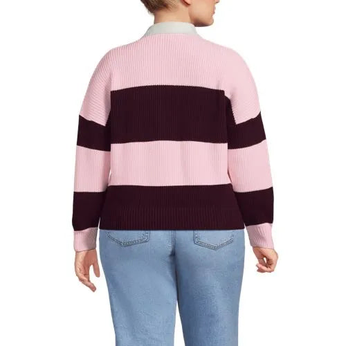Women's Drifter Rugby with Woven Collar Sweater