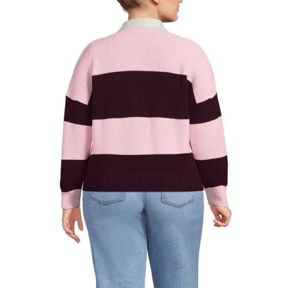 Women's Drifter Rugby with Woven Collar Sweater