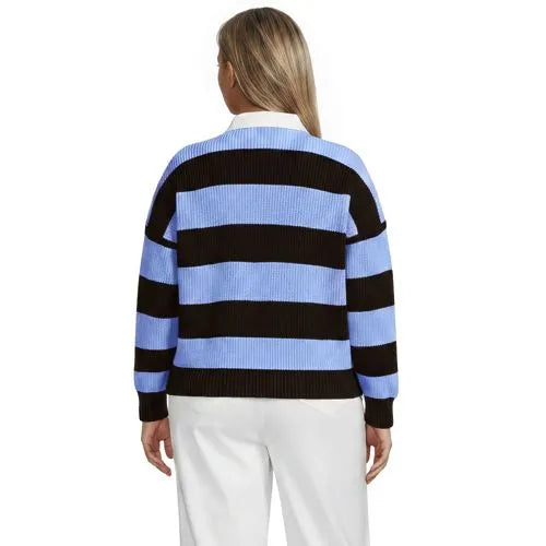 Women's Drifter Rugby with Woven Collar Sweater