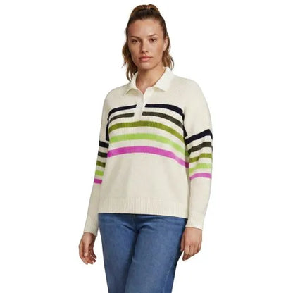 Women's Drifter Rugby with Woven Collar Sweater