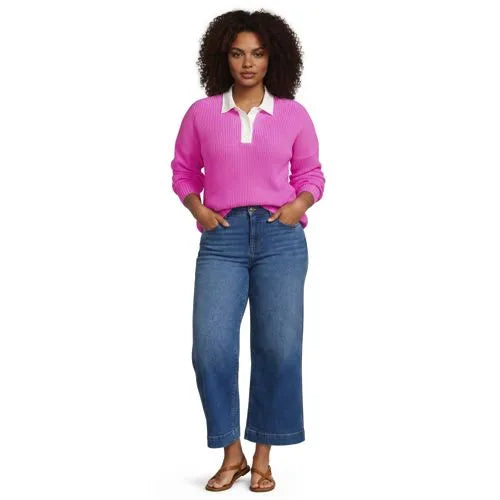Women's Drifter Rugby with Woven Collar Sweater