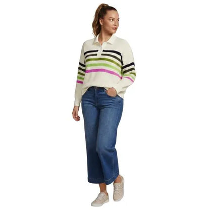 Women's Drifter Rugby with Woven Collar Sweater