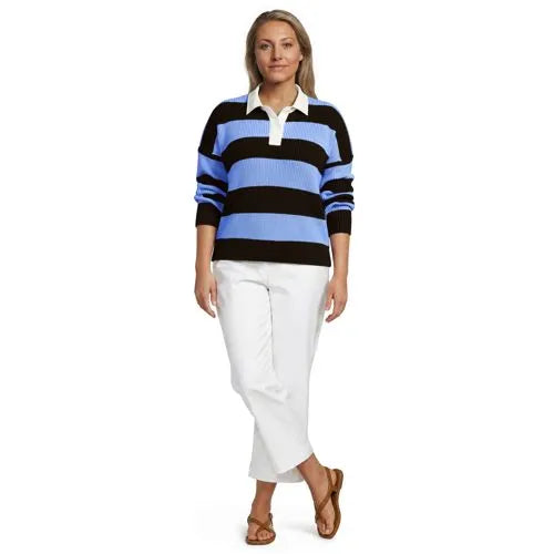 Women's Drifter Rugby with Woven Collar Sweater