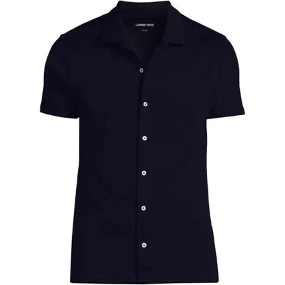 School Uniform Men's Supima Short Sleeve Button Front Shirt