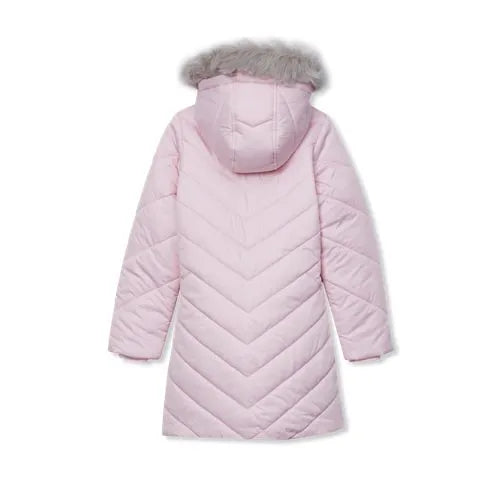 Girls Water Resistant Velour Parka