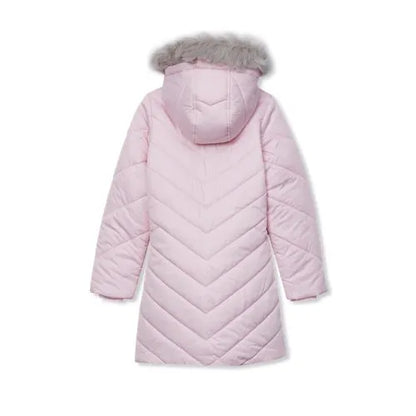 Girls Water Resistant Velour Parka