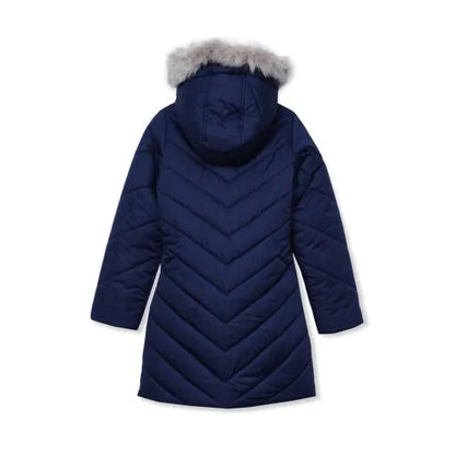 Girls Water Resistant Velour Parka