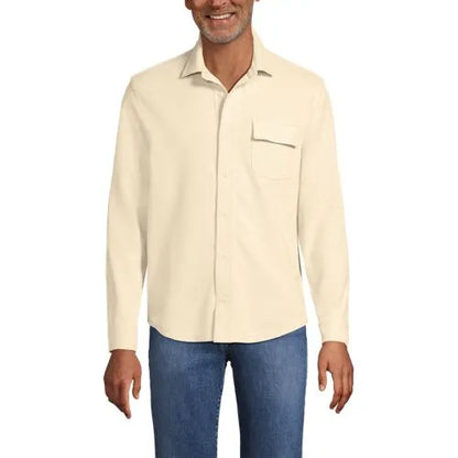 Men's Long Sleeve Knit Workwear Waffle Shirt