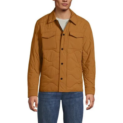 Men's Quilted Insulated Shirt Jacket