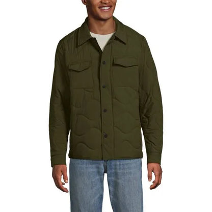 Men's Quilted Insulated Shirt Jacket