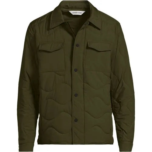 Men's Quilted Insulated Shirt Jacket
