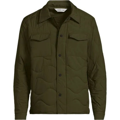 Men's Quilted Insulated Shirt Jacket