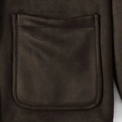 Women's Reversible Faux Shearling Fleece Button Front Coat