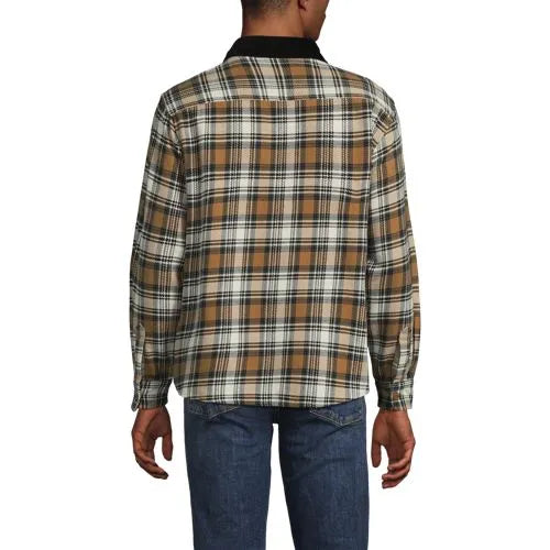 Men's Authentic Flannel Shirt with Corduroy Collar