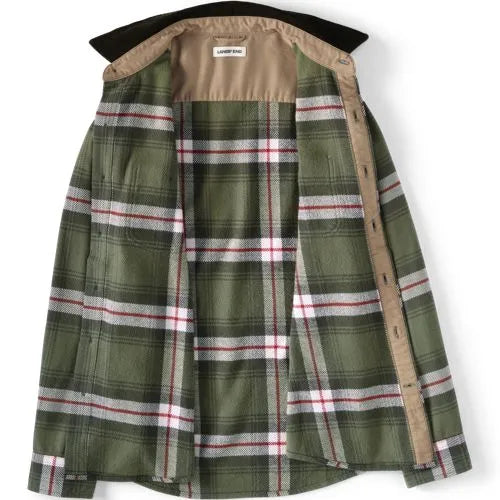 Men's Authentic Flannel Shirt with Corduroy Collar