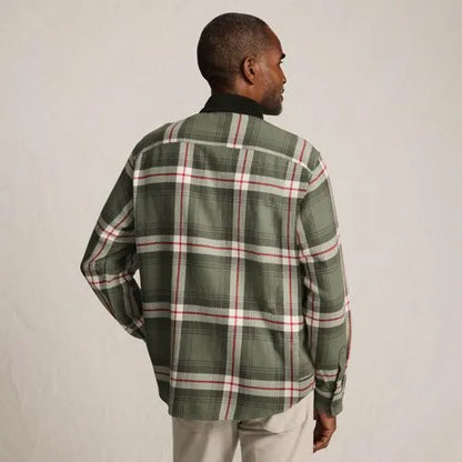 Men's Authentic Flannel Shirt with Corduroy Collar