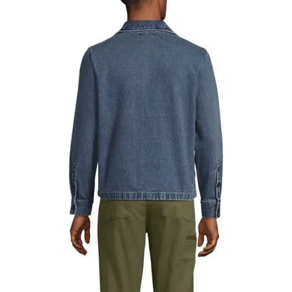 Men's Denim Utility Shirt Jacket