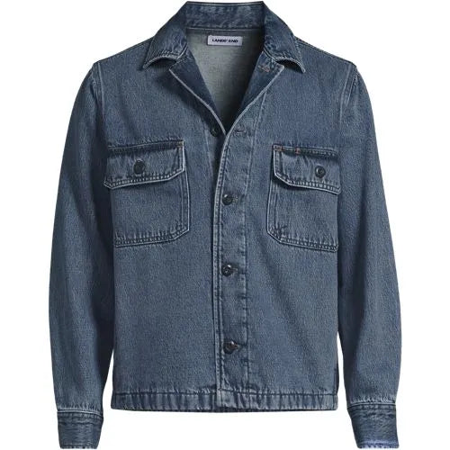 Men's Denim Utility Shirt Jacket