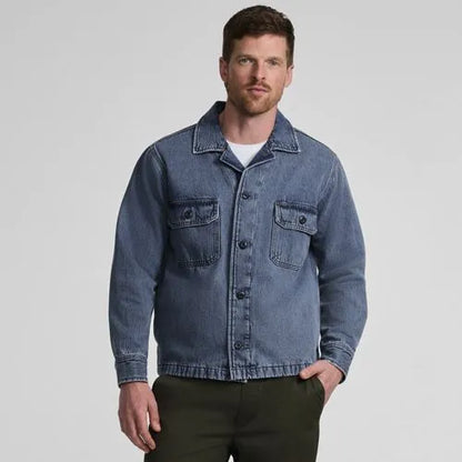 Men's Denim Utility Shirt Jacket