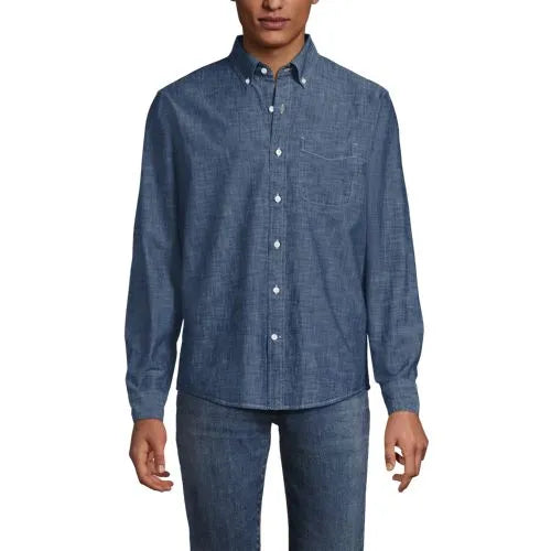 Men's Long Sleeve Chambray Shirt