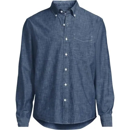 Men's Long Sleeve Chambray Shirt