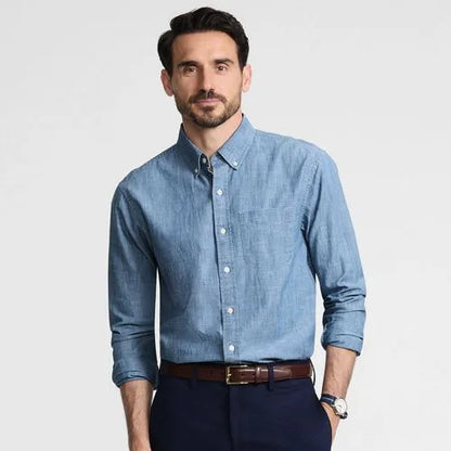 Men's Long Sleeve Chambray Shirt