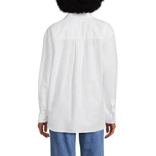 Women's Oversized Oxford Button Front Shirt