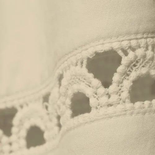 Women's Voile Ladder Trim Above the Knee Skirt