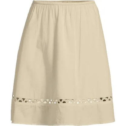 Women's Voile Ladder Trim Above the Knee Skirt