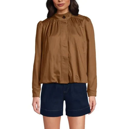 Women's Drapey Twill Bubble Hem Jacket
