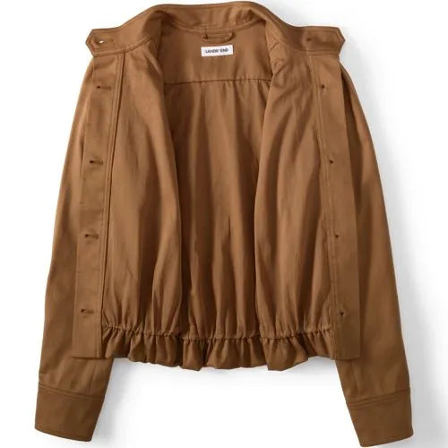 Women's Drapey Twill Bubble Hem Jacket