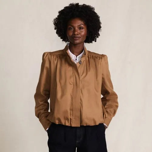Women's Drapey Twill Bubble Hem Jacket