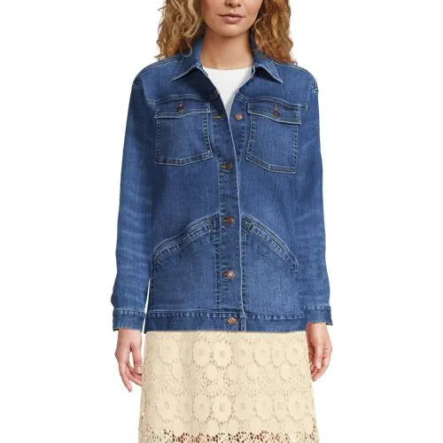 Women's Oversized Denim Trucker Jacket