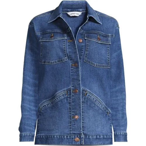 Women's Oversized Denim Trucker Jacket