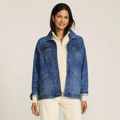Women's Oversized Denim Trucker Jacket