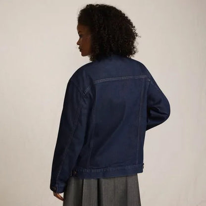Women's Oversized Denim Trucker Jacket