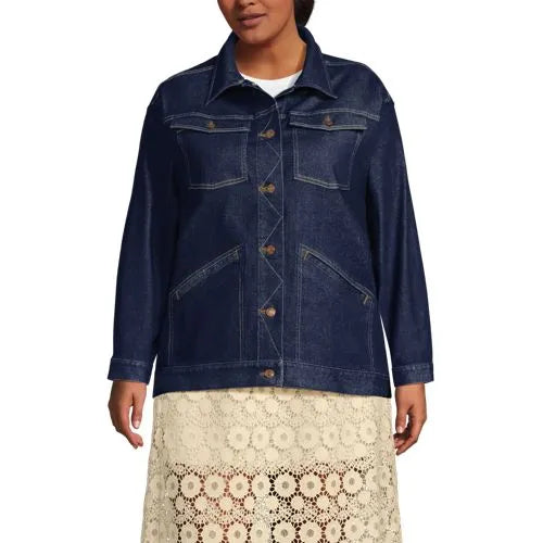 Women's Oversized Denim Trucker Jacket