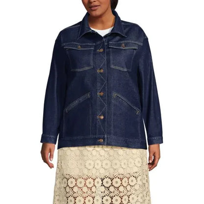 Women's Oversized Denim Trucker Jacket