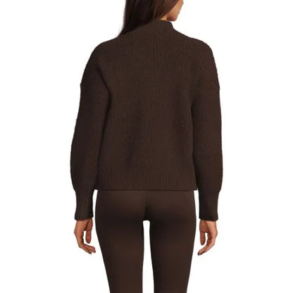Women's Fuzzy Wedged Quarter Zip Sweater