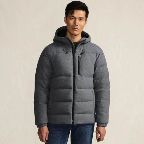 Men's Brushed Heritage Max 600 Down Puffer Hooded Jacket