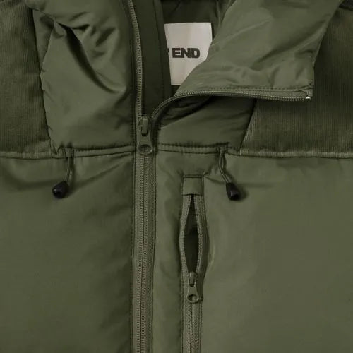 Men's Corduroy Max 600 Down Puffer Hooded Jacket