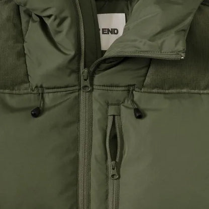 Men's Corduroy Max 600 Down Puffer Hooded Jacket