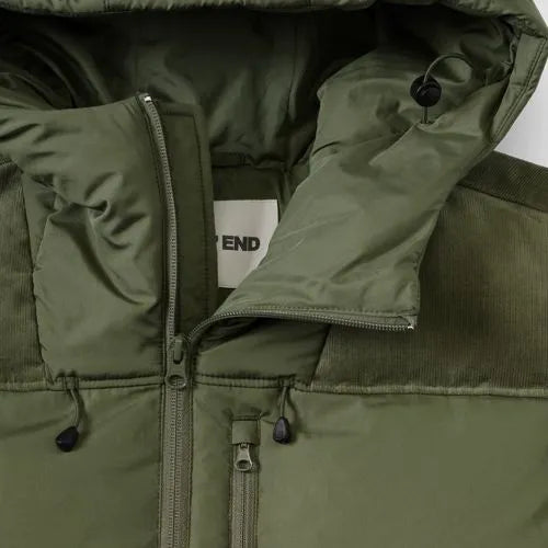 Men's Corduroy Max 600 Down Puffer Hooded Jacket