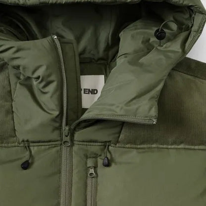 Men's Corduroy Max 600 Down Puffer Hooded Jacket