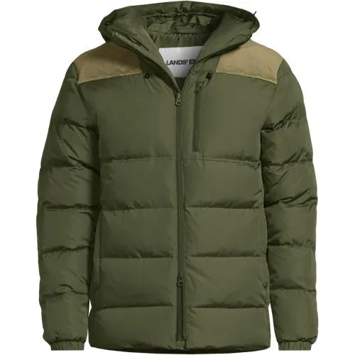 Men's Corduroy Max 600 Down Puffer Hooded Jacket